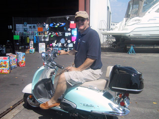Jim on his scooter, best bucks spent testimonial