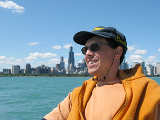 Matt aboard sailboat, Chicago skyline testimonial Matt aboard sailboat, Chicago skyline testimonial