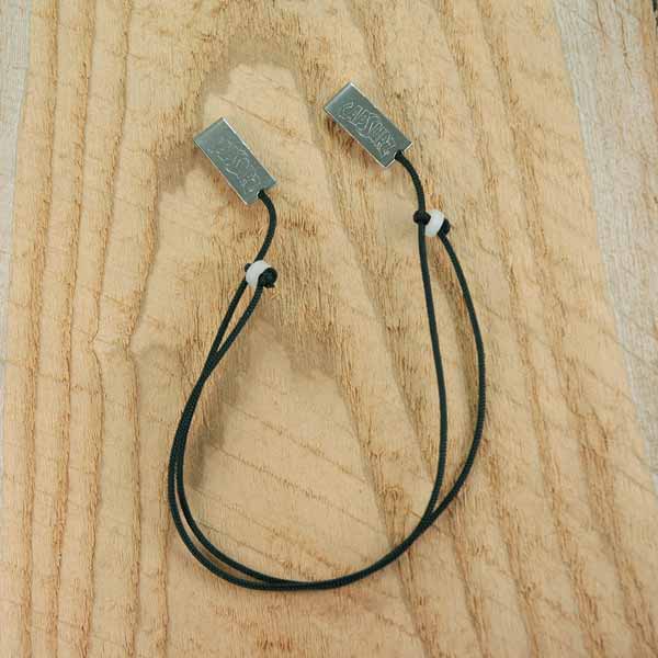 Capsurz® Prevent Your Hat From Blowing Off In the Wind Black Cord With White Nylon Beads