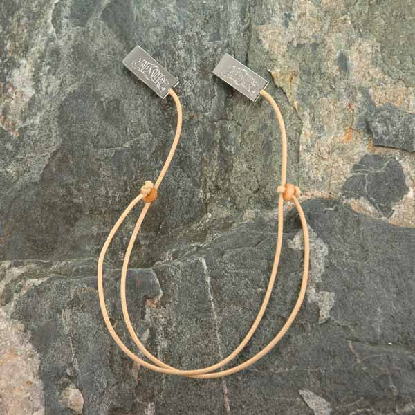 Capsurz® Prevent Your Hat From Blowing Off In the Wind Sand Cord With Light Brown Nylon Beads