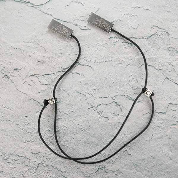 Capsurz® Hold Your Hat Down In the Wind Black Cord With “H” And “D” Beads