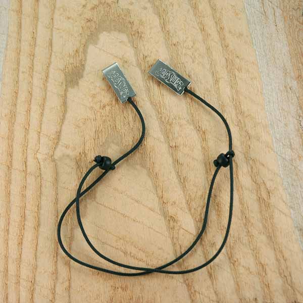 Capsurz® Keep Your Hat From Flying Off In the Wind Black Cord With Black Glass Beads