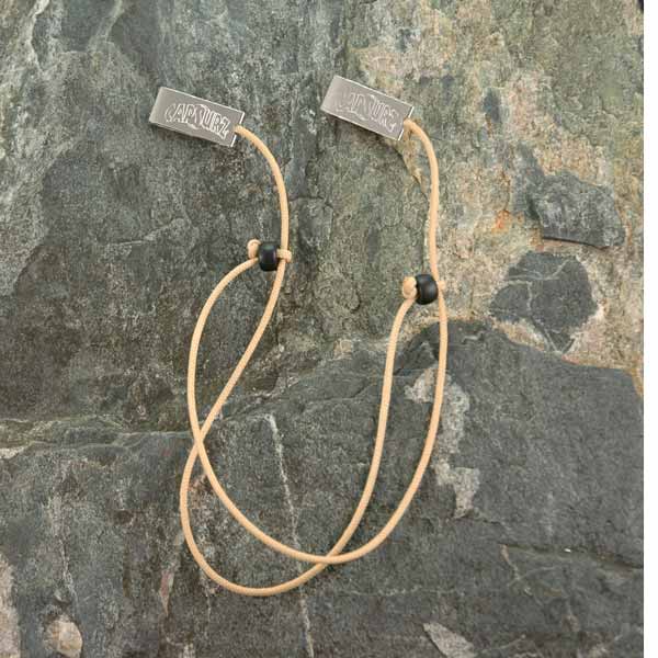 Capsurz® Keep Your Hat From Flying Off In the Wind Sand Cord With Black Glass Beads