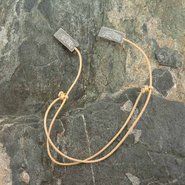 Capsurz® Keep Your Hat Securely On Your Head In the Wind Sand Cord With Brass Metal Beads